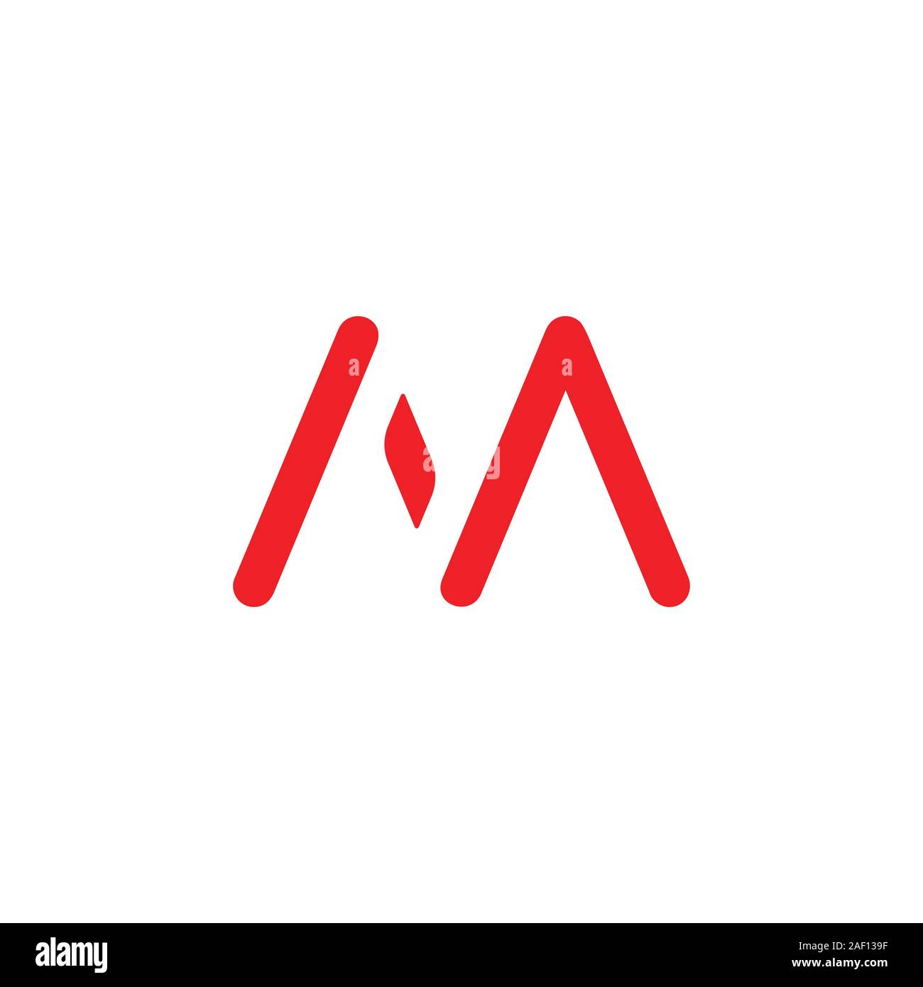 letter am simple geometric line logo vector Stock Vector Image & Art ...