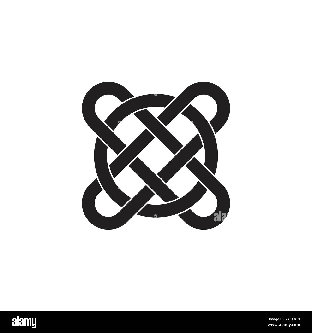 letter x o lines art overlapping flat logo vector Stock Vector
