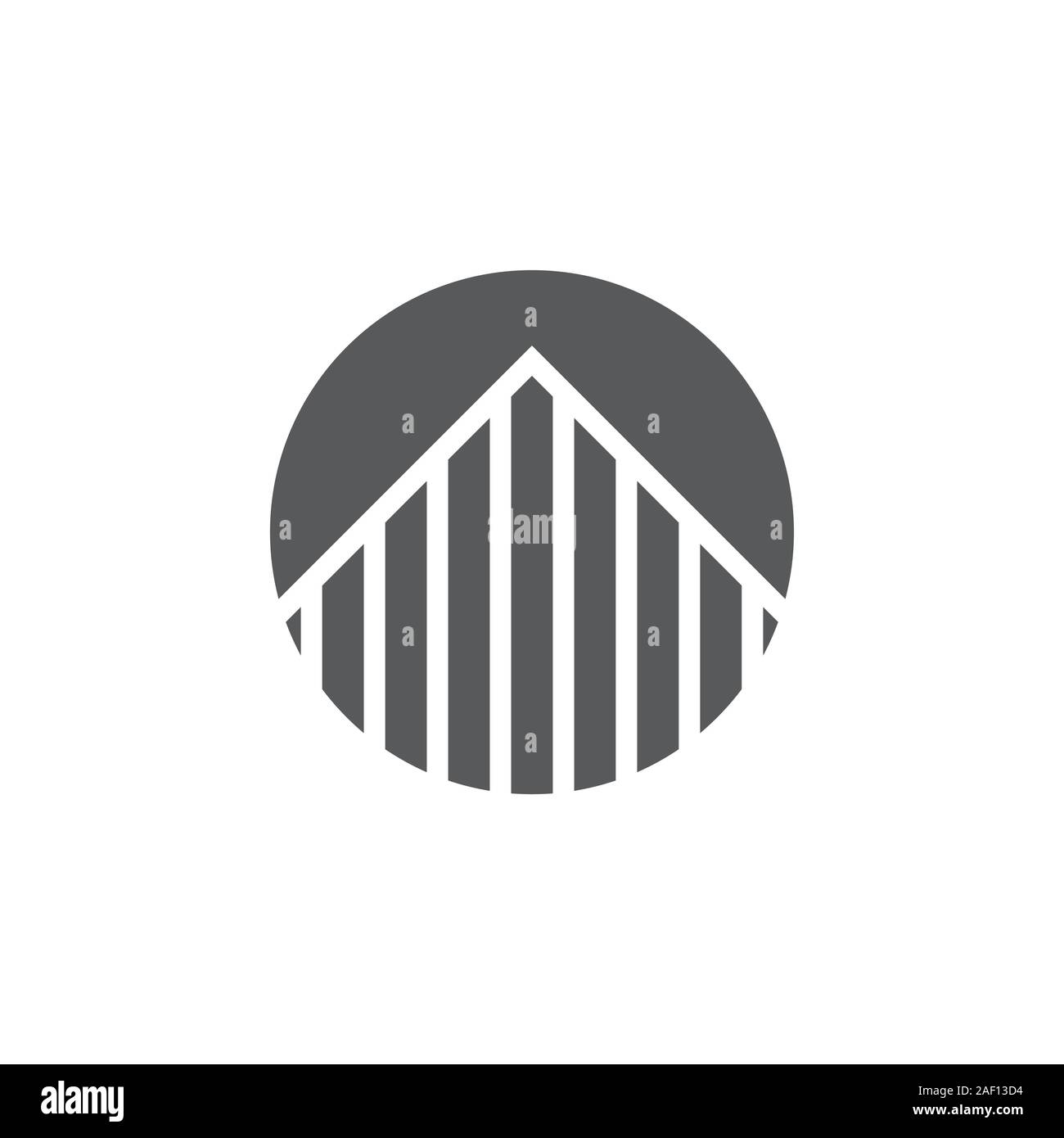 arrow stripes circle geometric logo vector Stock Vector