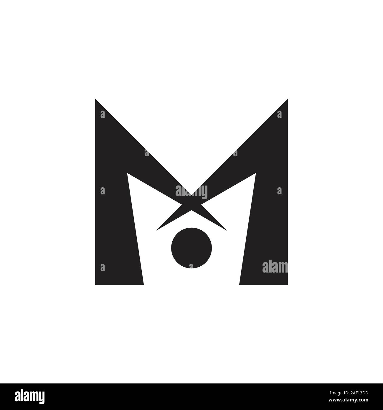 letter m arrow dot geometric simple logo Stock Vector Image & Art - Alamy