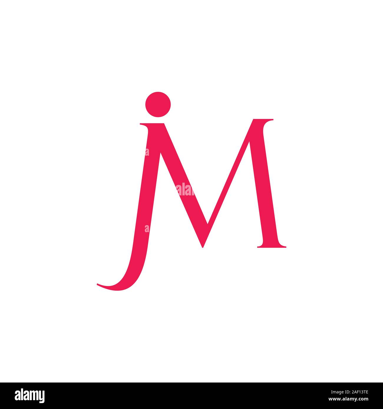 letter jm geometric linked logo vector Stock Vector