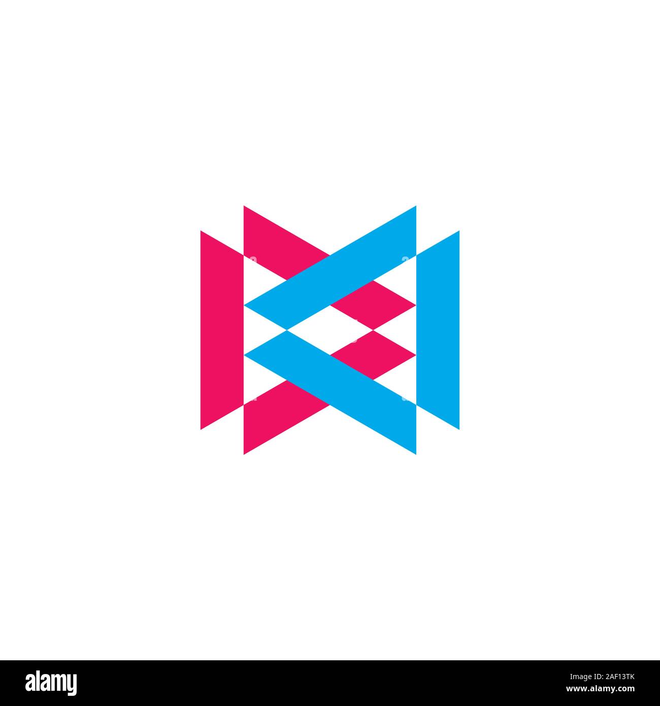 letter dd linked triangle geometric logo vector Stock Vector
