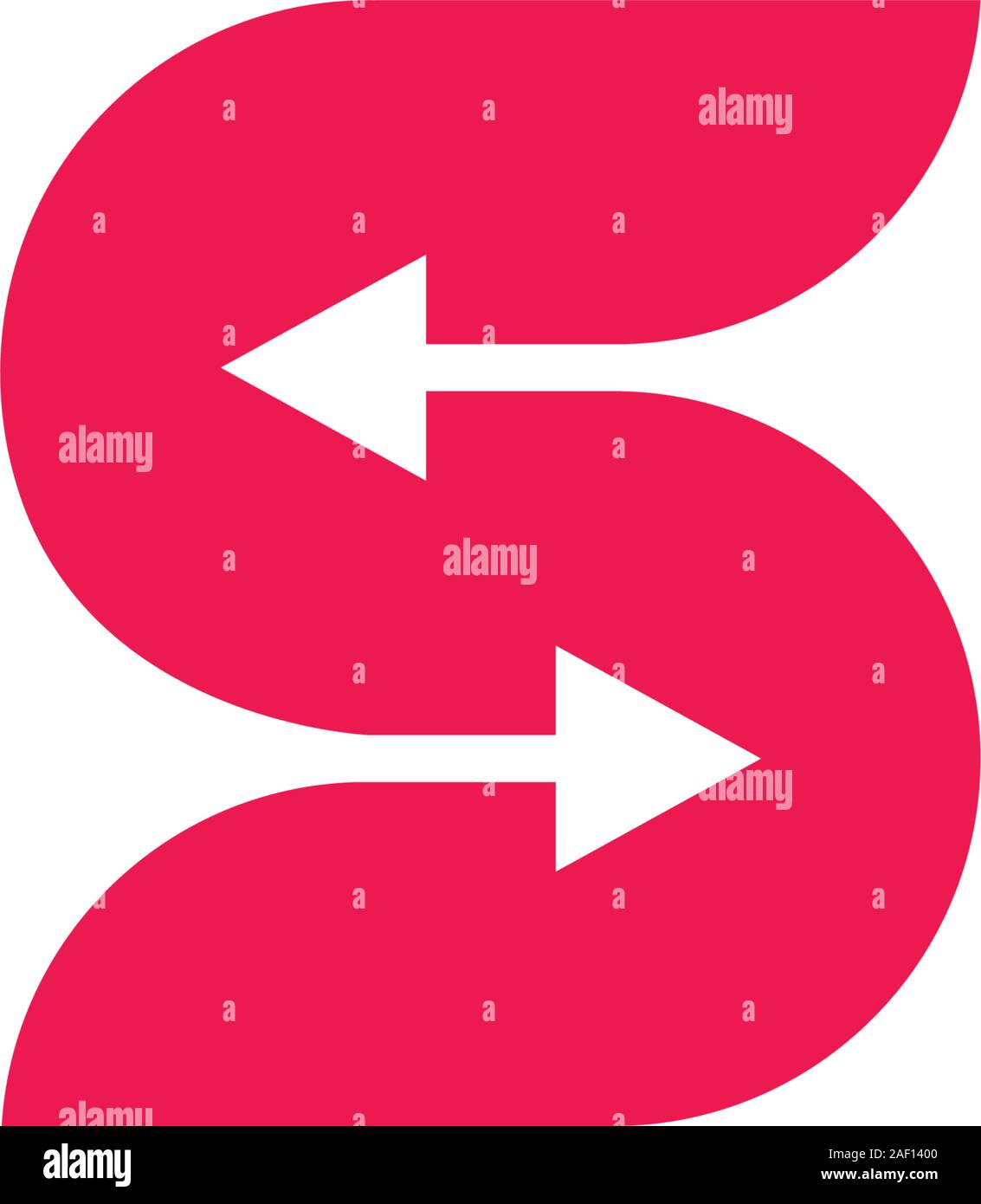 letter s curves geometric opposite arrows logo vector Stock Vector ...