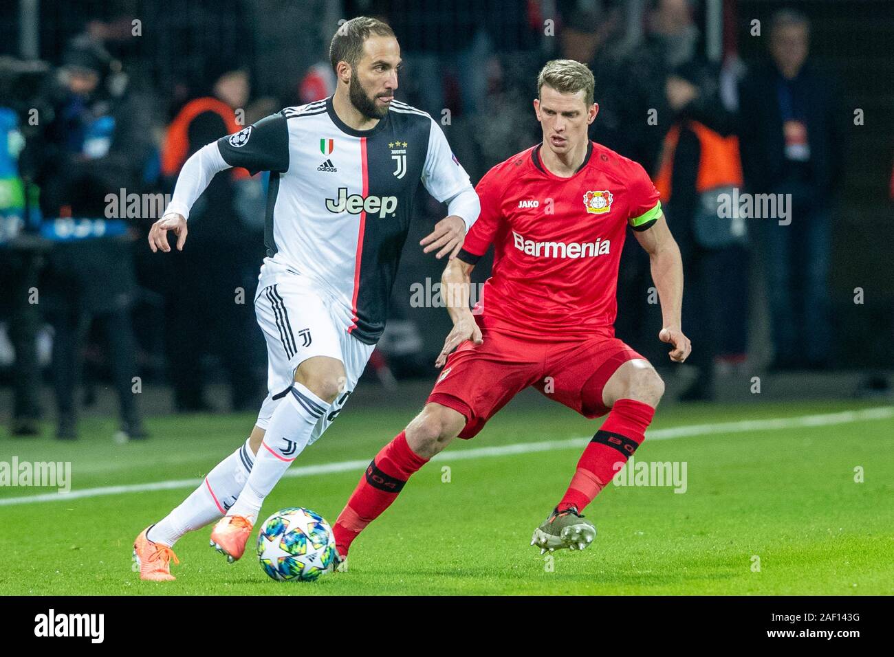 Bayern Munich's Willy Sagnol (R) and 1860 Munich's Lars Bender (L) shown in  action during the soccer friendly FC Bayern Munich vs TSV 1860 Munich at  Allianz-Arena in Munich, Germany, 26 January