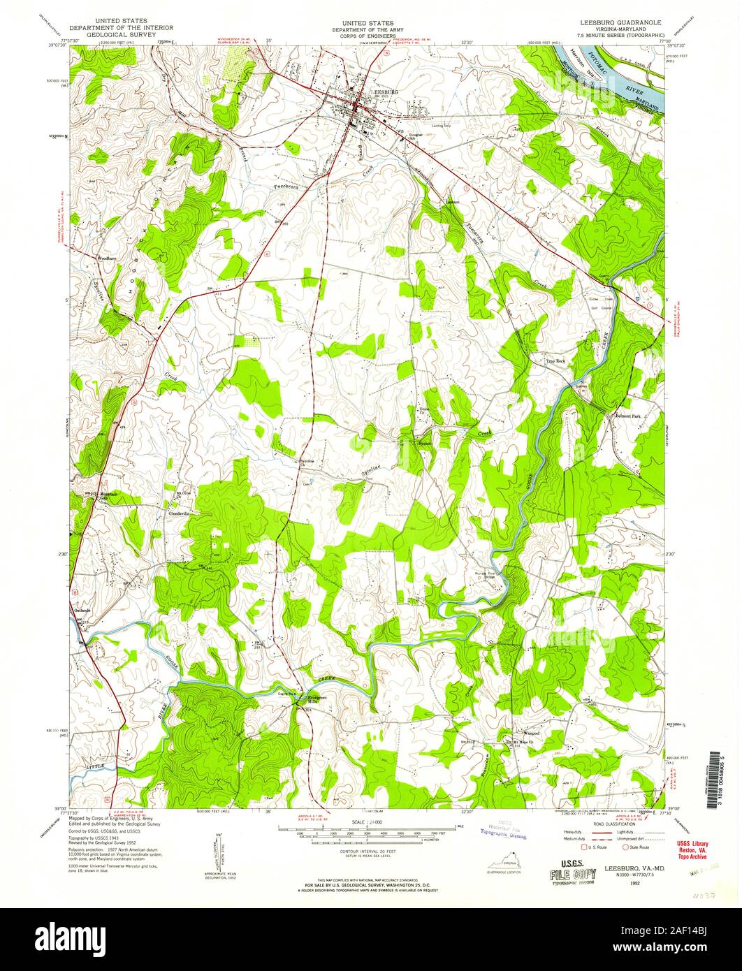 Map of leesburg Cut Out Stock Images &amp; Pictures - Alamy