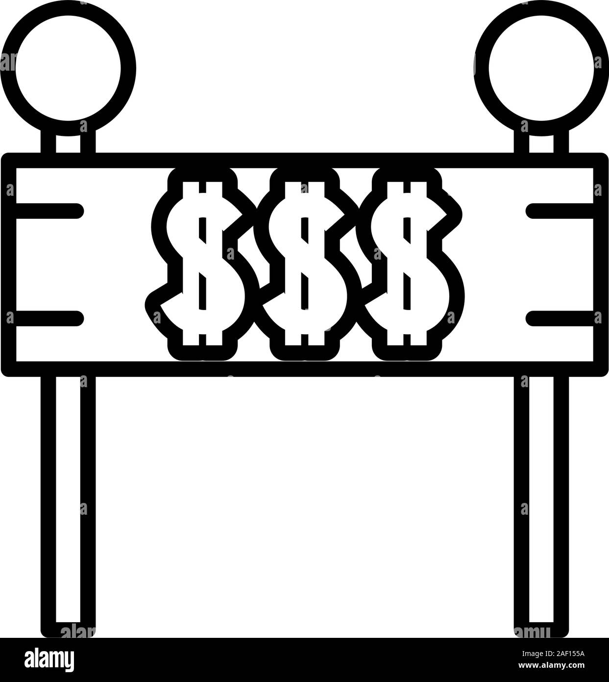construction fence signal with money symbols Stock Vector Image & Art ...