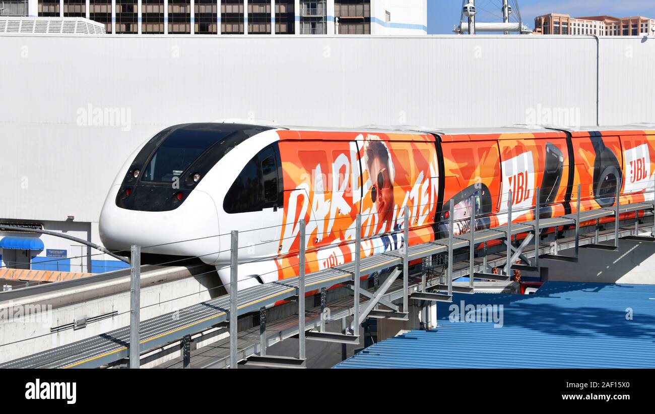 Las Vegas Monorail NV, USA 100118 The Las Vegas Monorail runs from the MGM Grand to SLS Las