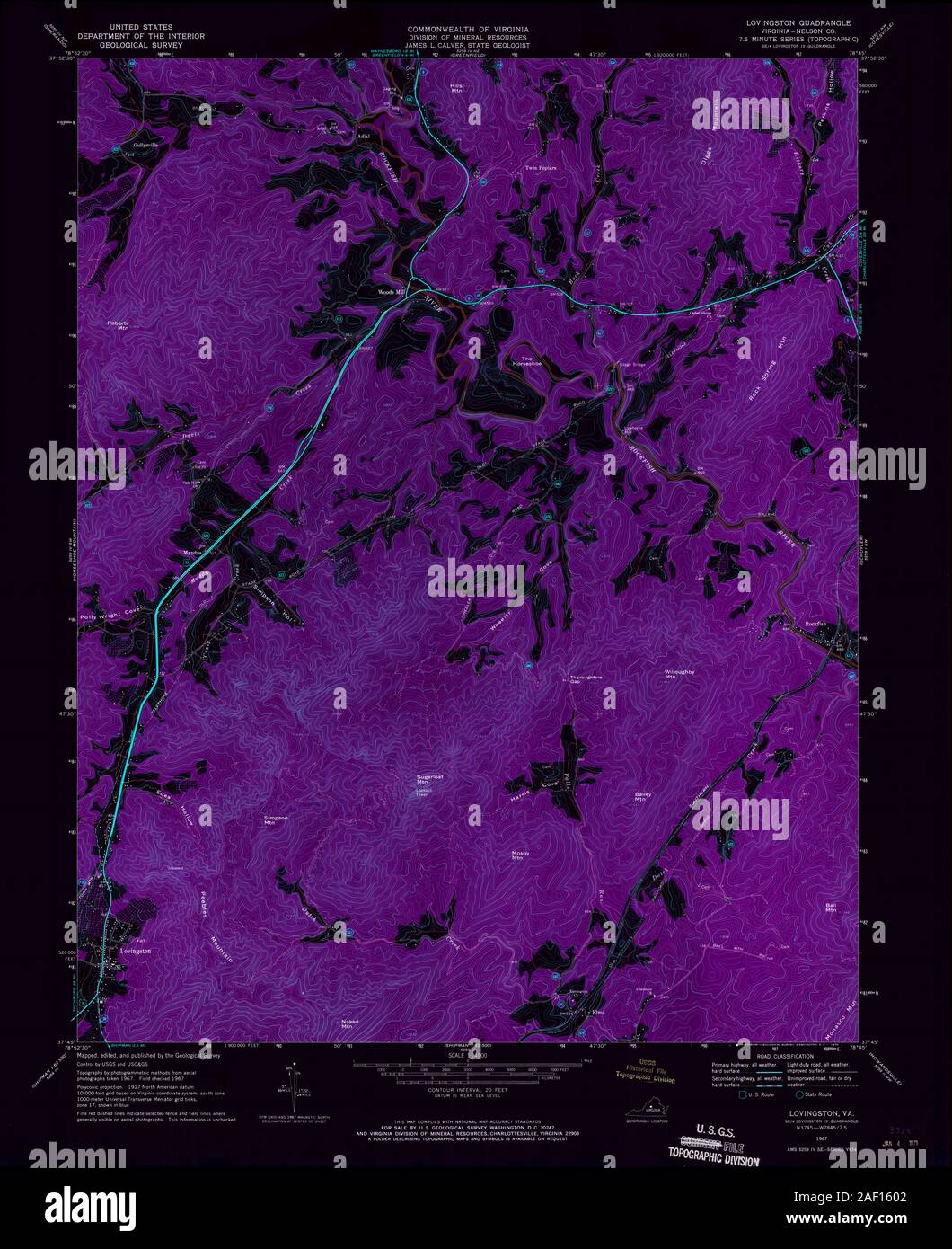 Map of lovingston hires stock photography and images Alamy