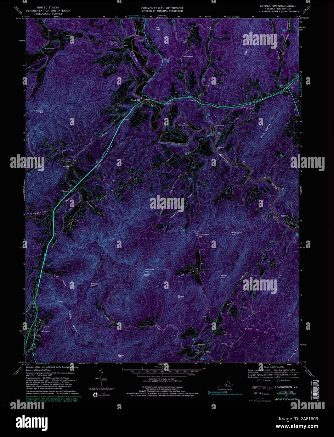 Map of lovingston hires stock photography and images Alamy