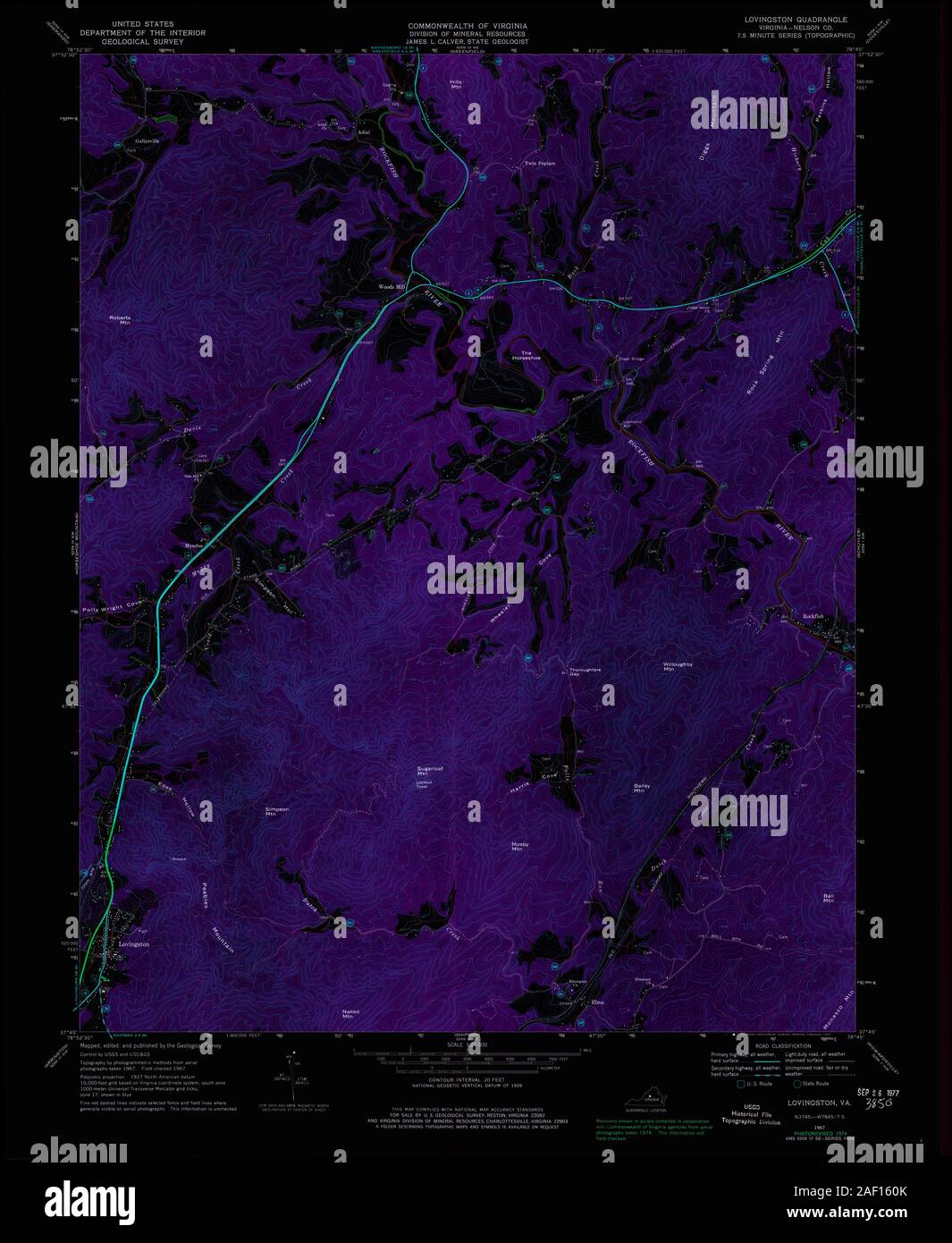 Map of lovingston hires stock photography and images Alamy