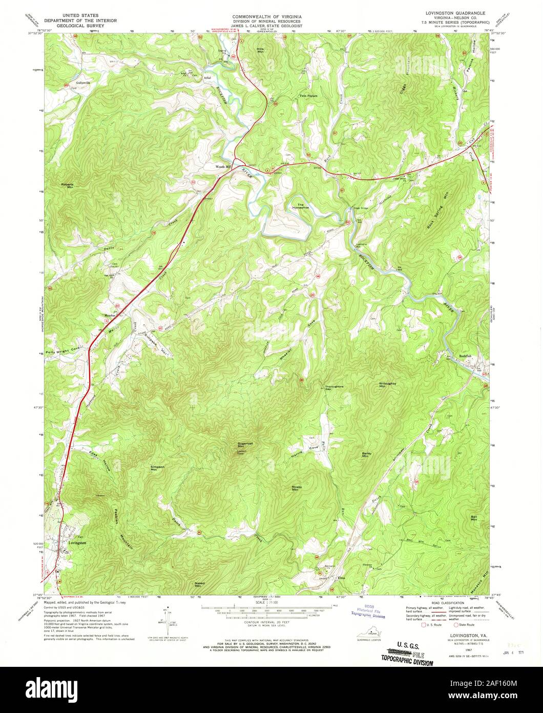 VA Lovingston 185738 1967 24000 Stock Photo Alamy