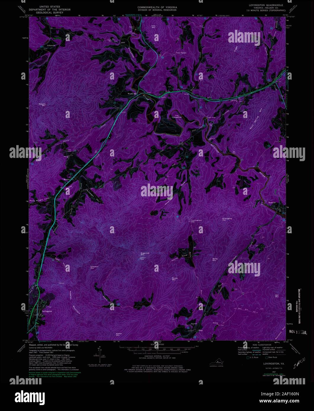 Map of lovingston hires stock photography and images Alamy