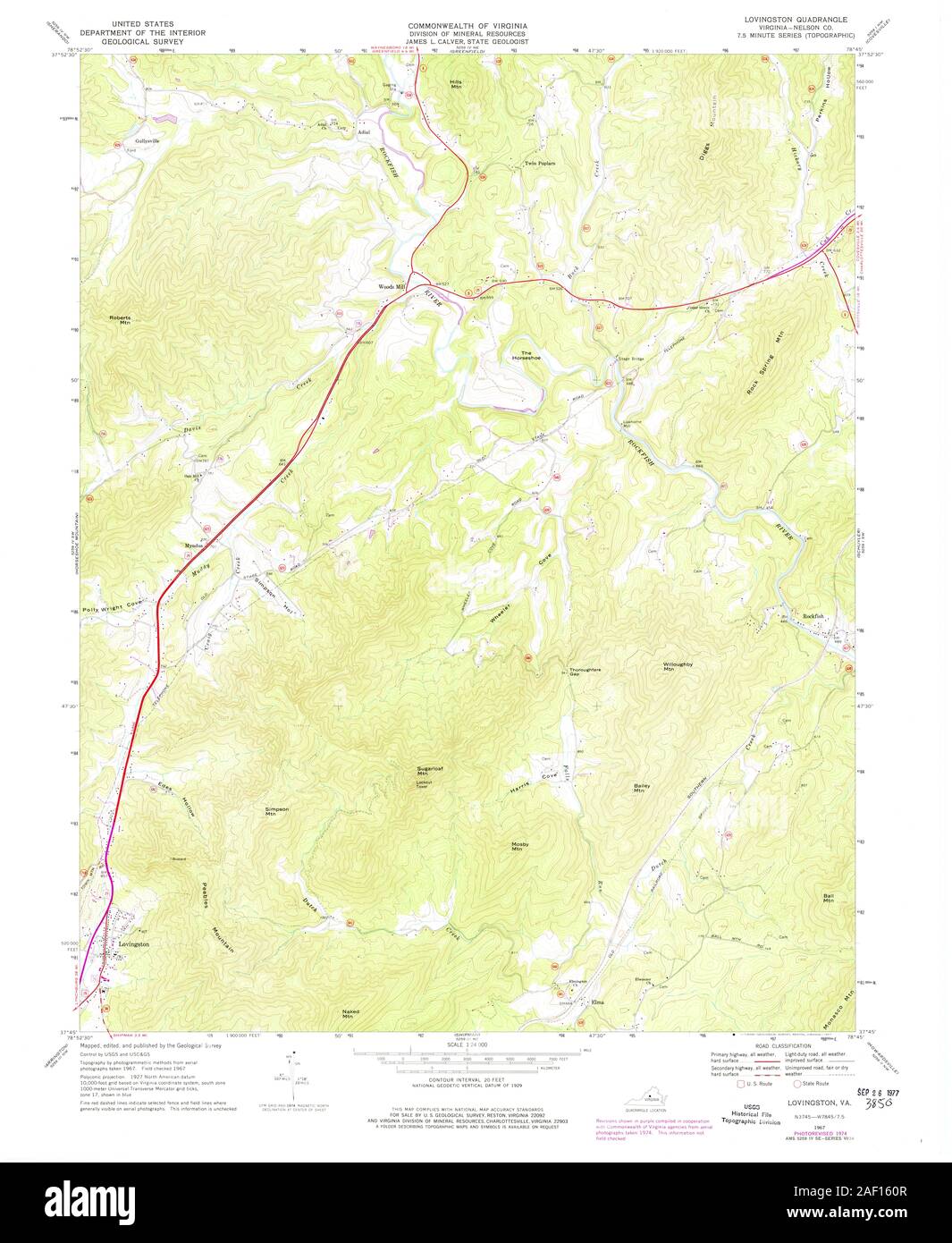 Map of lovingston hires stock photography and images Alamy