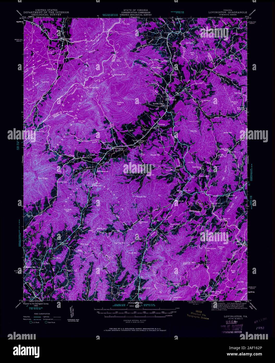 Map of lovingston hires stock photography and images Alamy