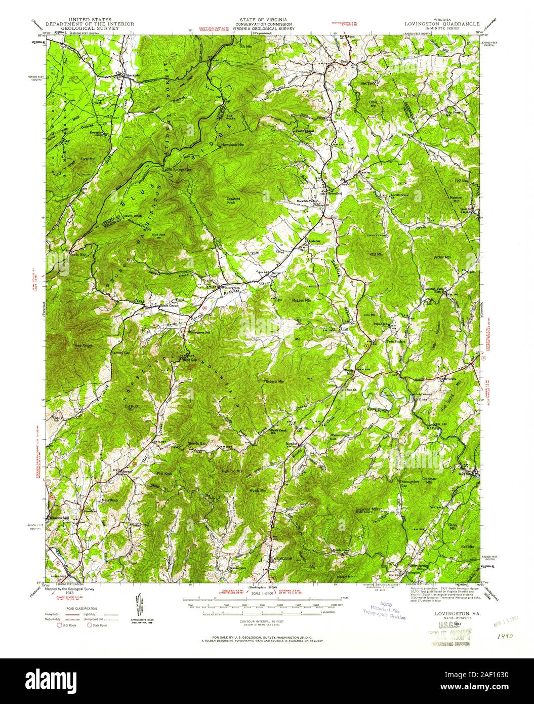 Map of lovingston hires stock photography and images Alamy