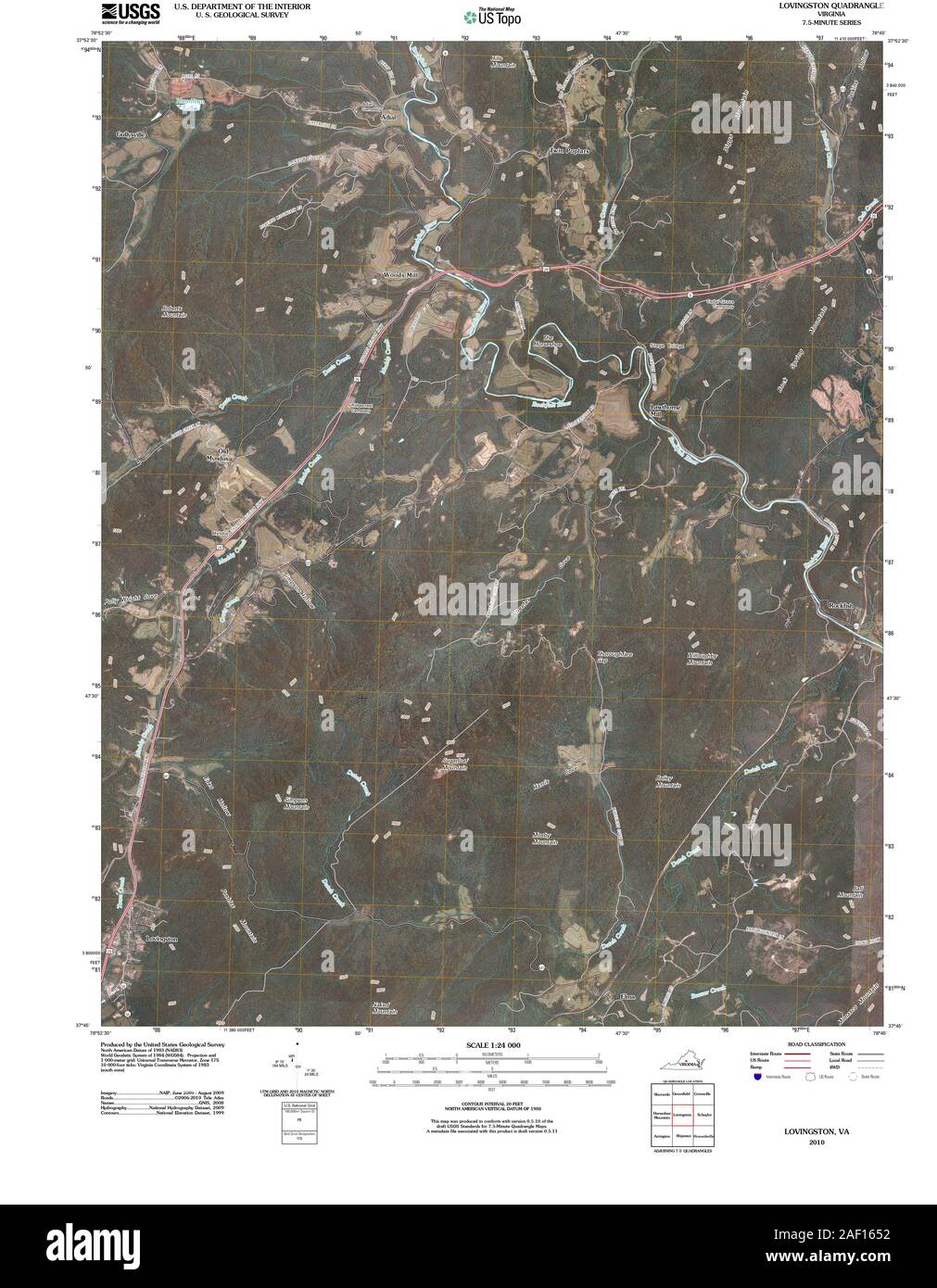 Map of lovingston Cut Out Stock Images & Pictures Alamy