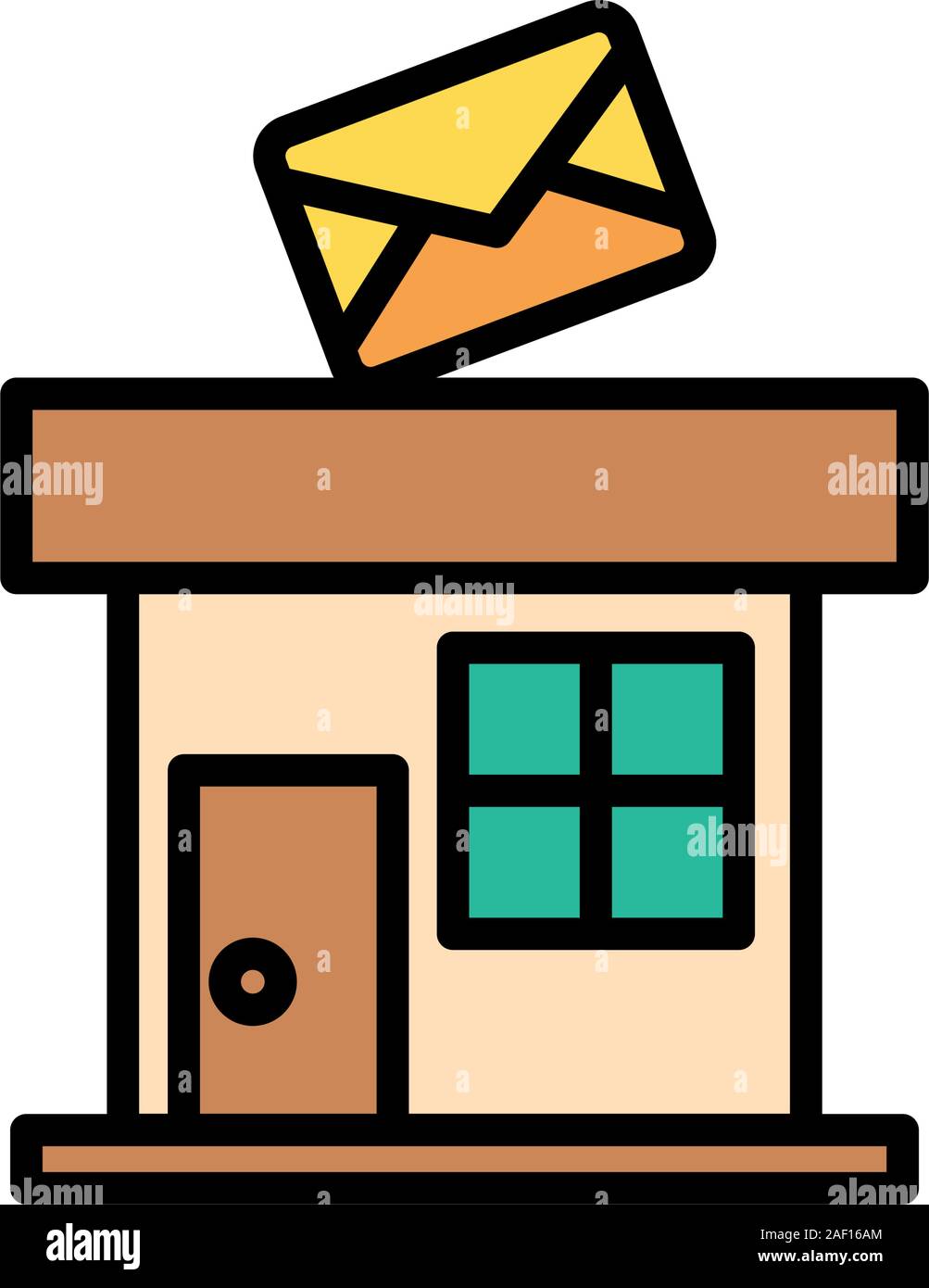 building office postal service icon Stock Vector Image & Art - Alamy