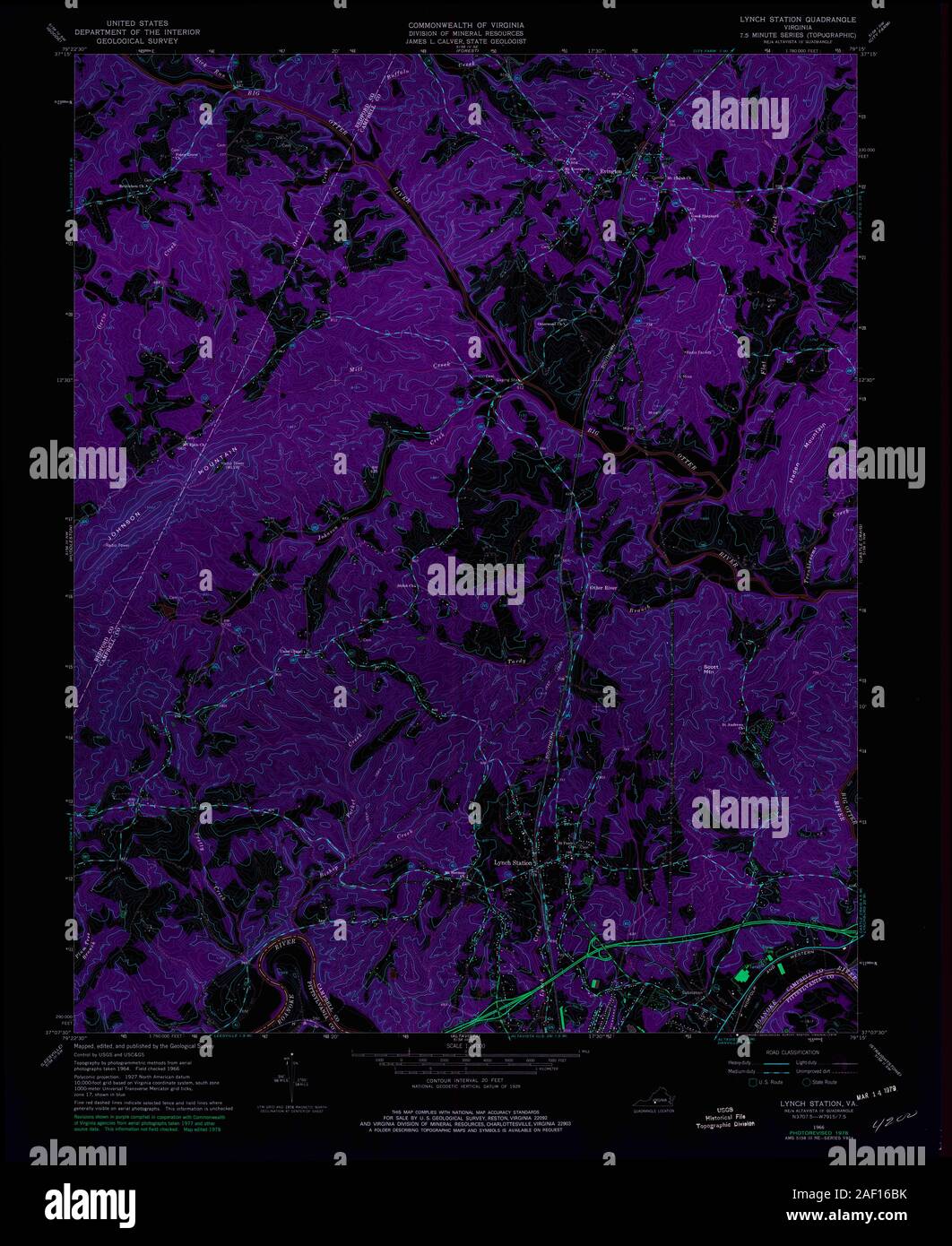 VA Lynch Station 185752 1966 24000 Inverted Stock Photo Alamy