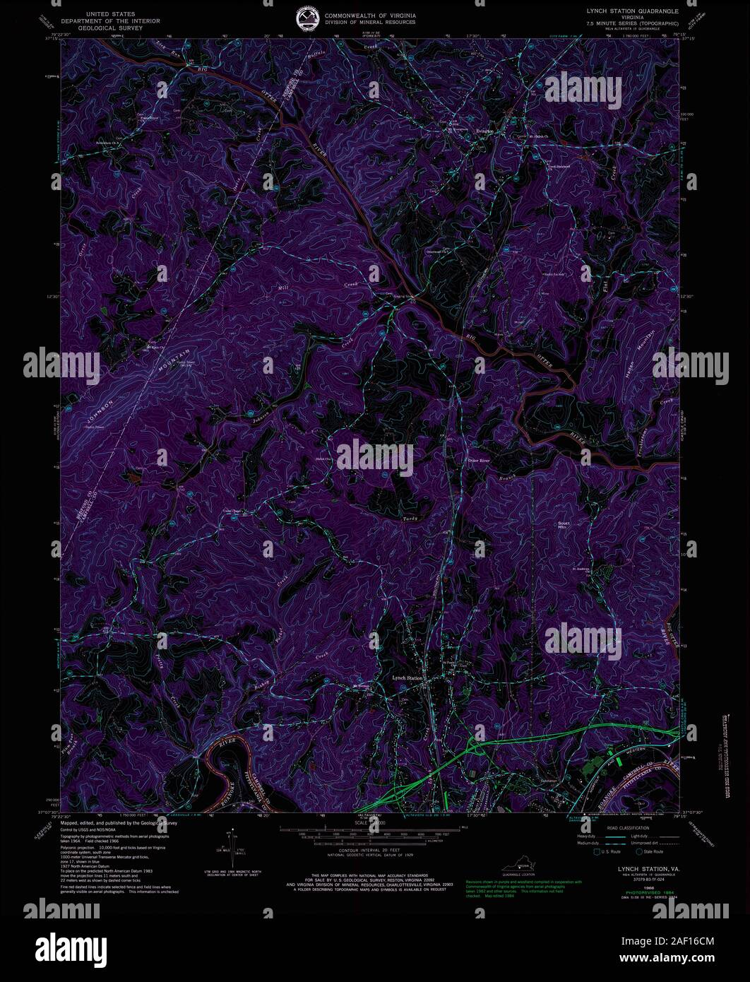 VA Lynch Station 185753 1966 24000 Inverted Stock Photo Alamy