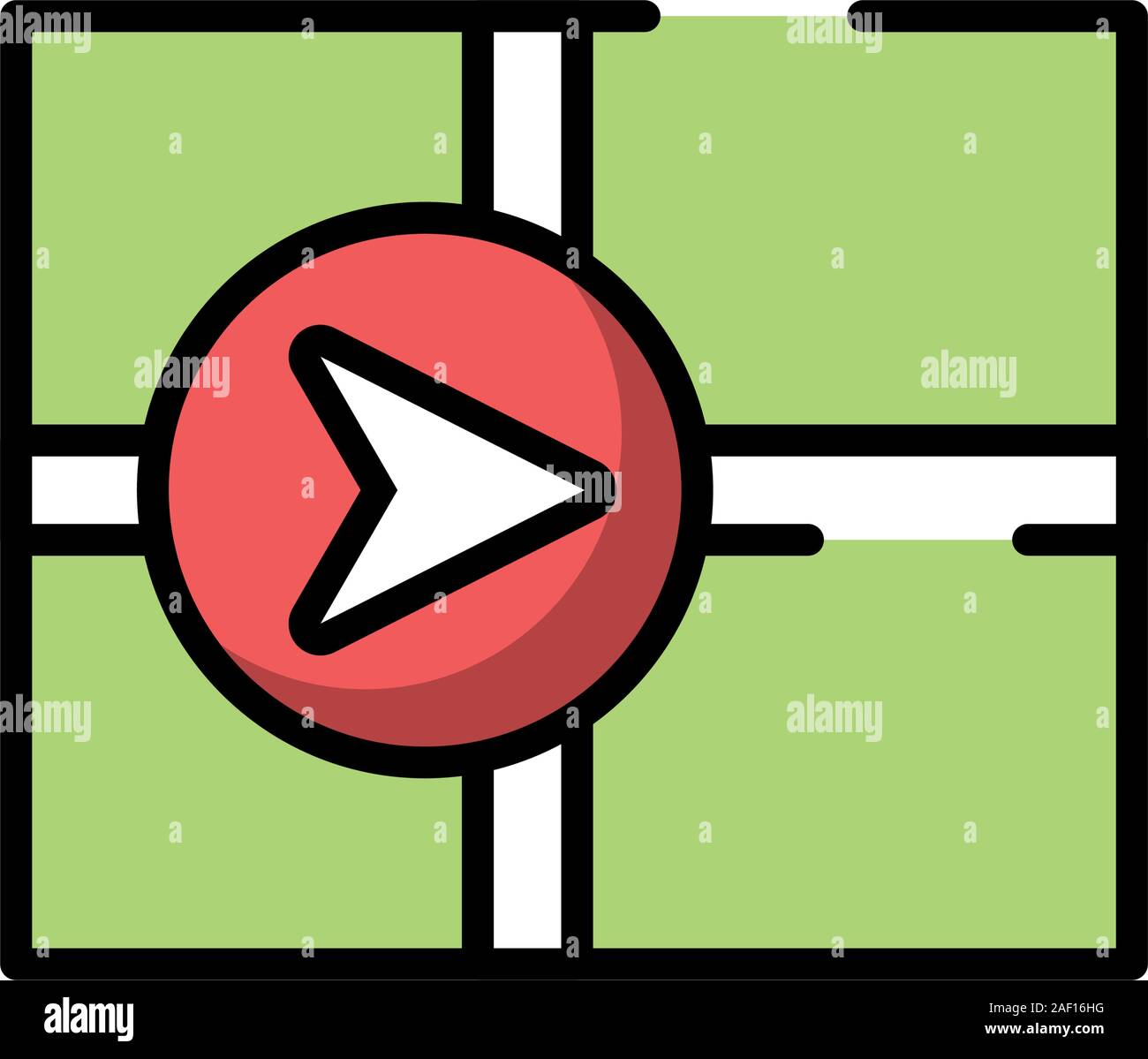 paper map guide with pins location icon Stock Vector Image & Art - Alamy