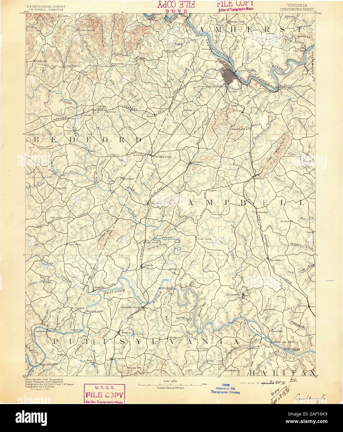 Map of lynchburg hires stock photography and images Alamy