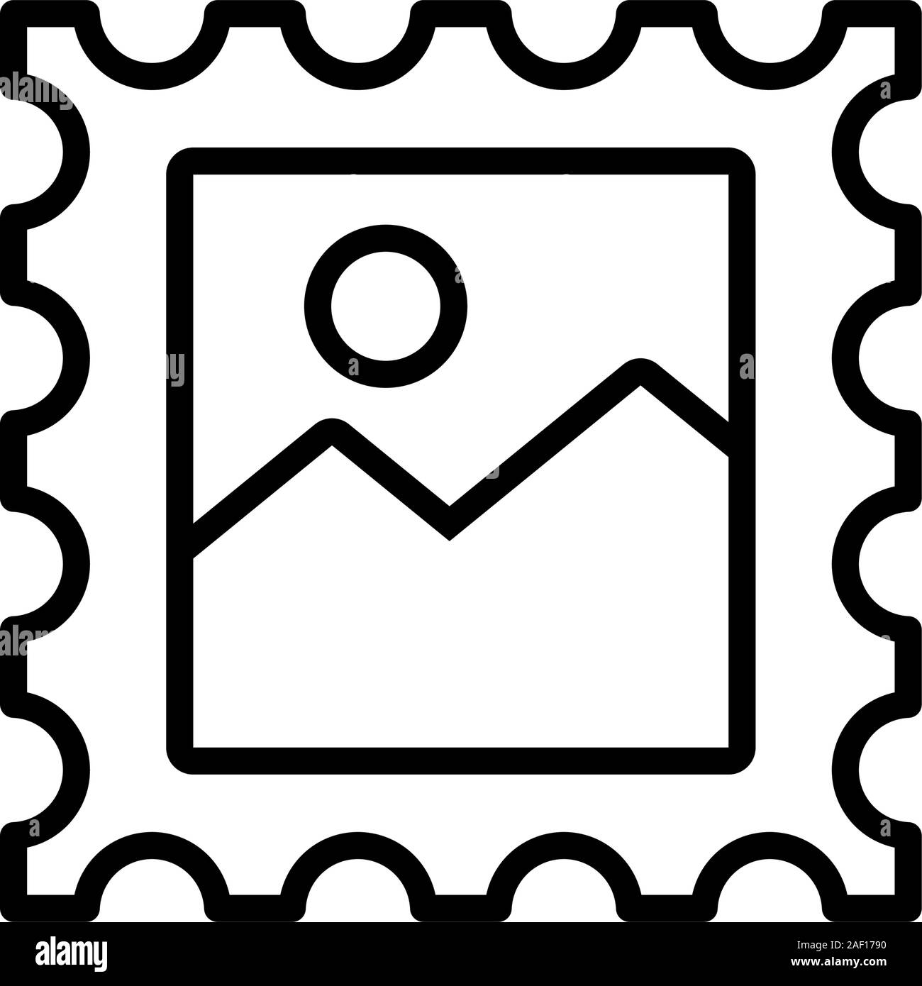 stamp postal service isolated icon Stock Vector