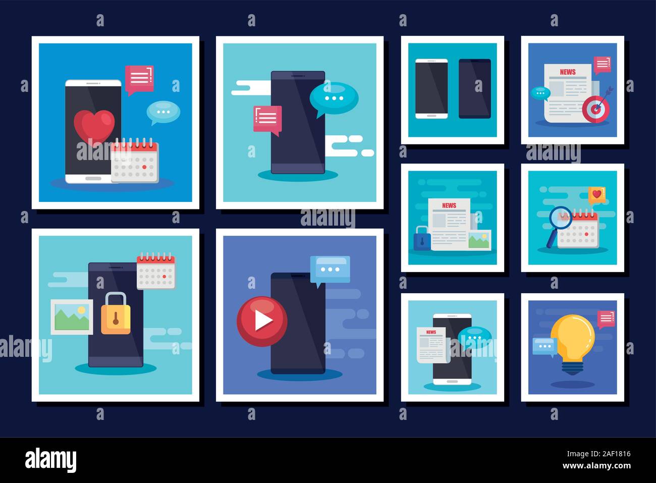 bundle of social media icons Stock Vector Image & Art - Alamy