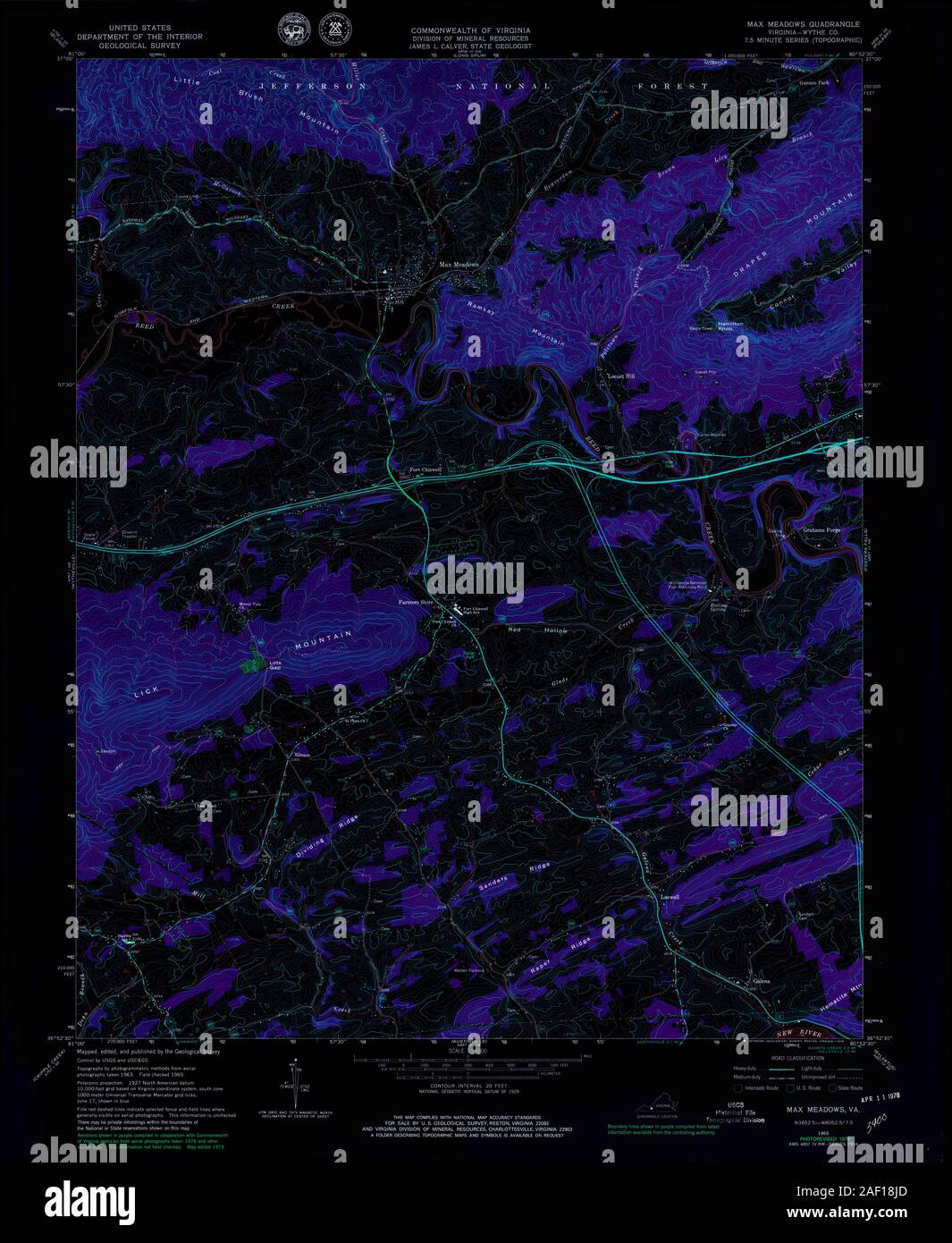 VA Max Meadows 185838 1965 24000 Inverted Stock Photo Alamy