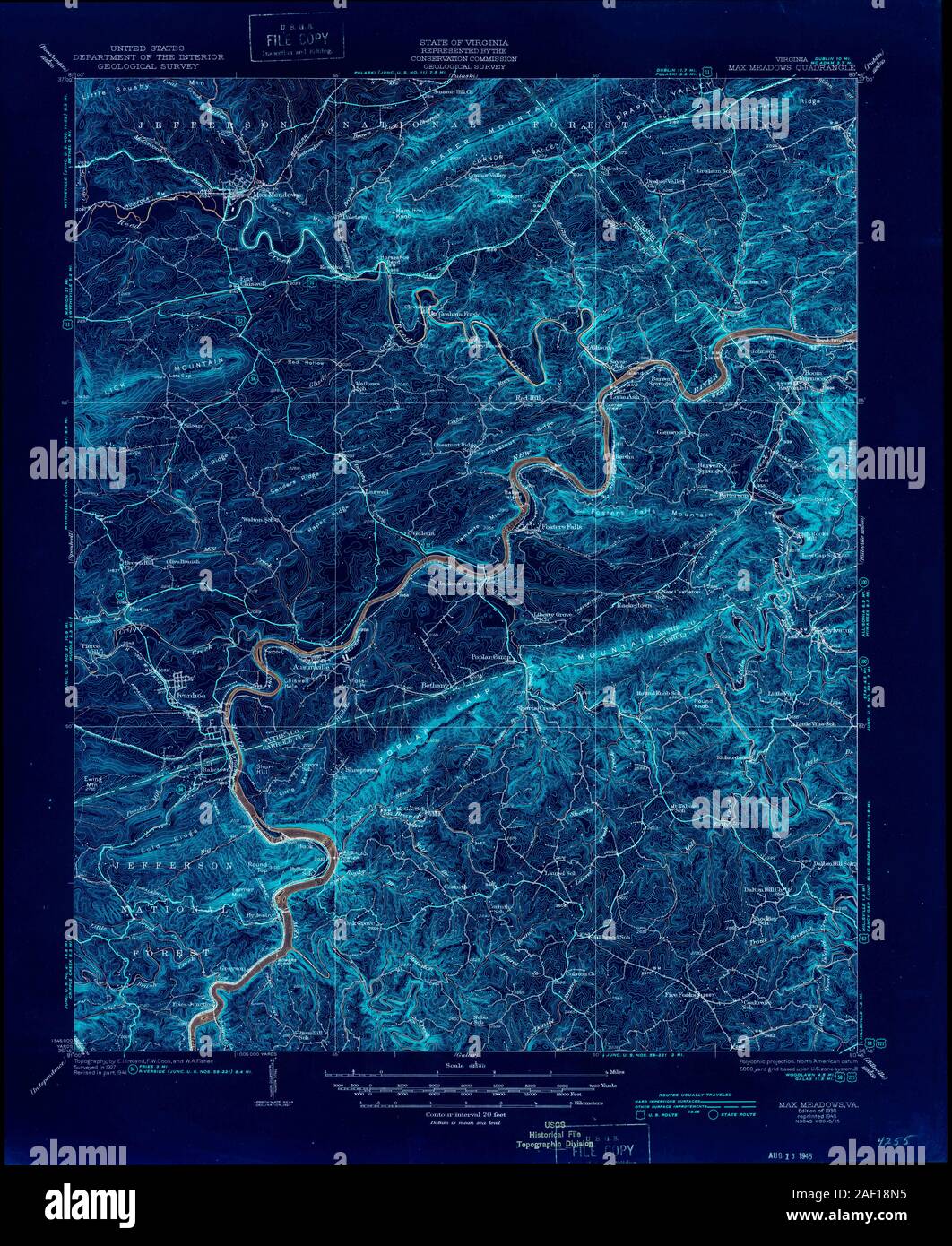 VA Max Meadows 188324 1930 62500 Inverted Stock Photo Alamy