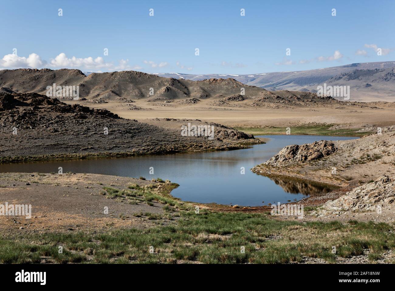The landscape of the mongolian steppe Stock Photo - Alamy