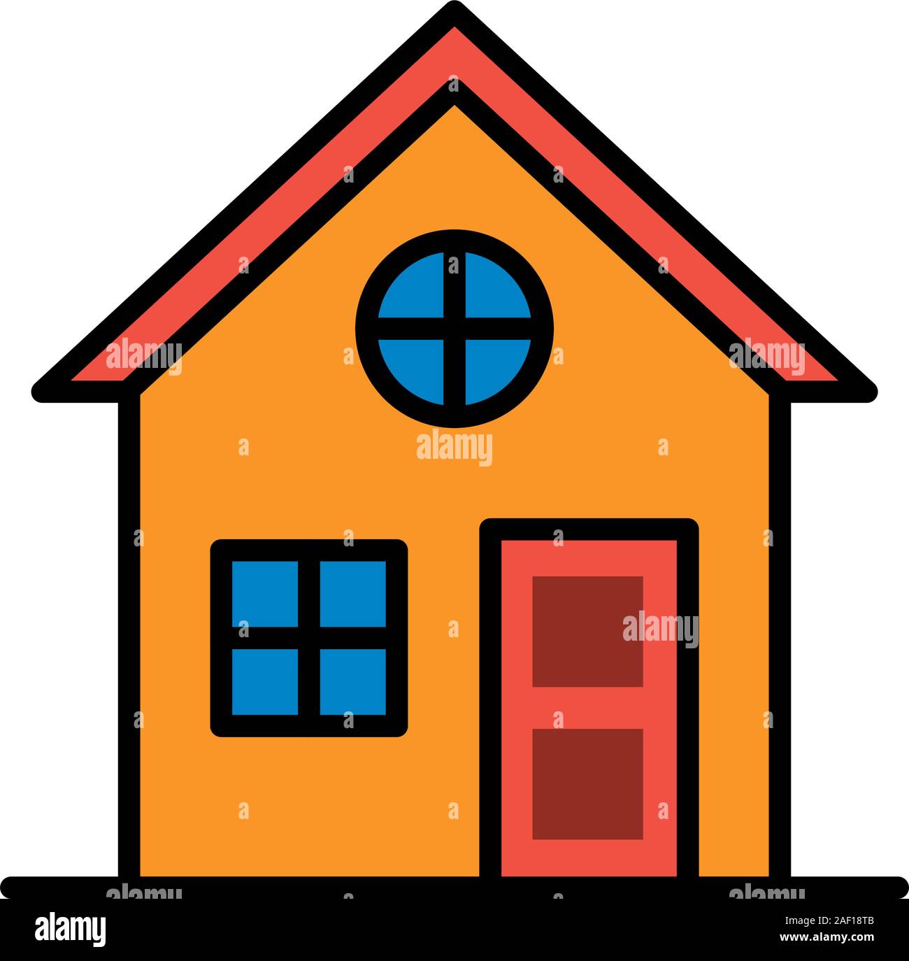 house front facade isolated icon Stock Vector Image & Art - Alamy