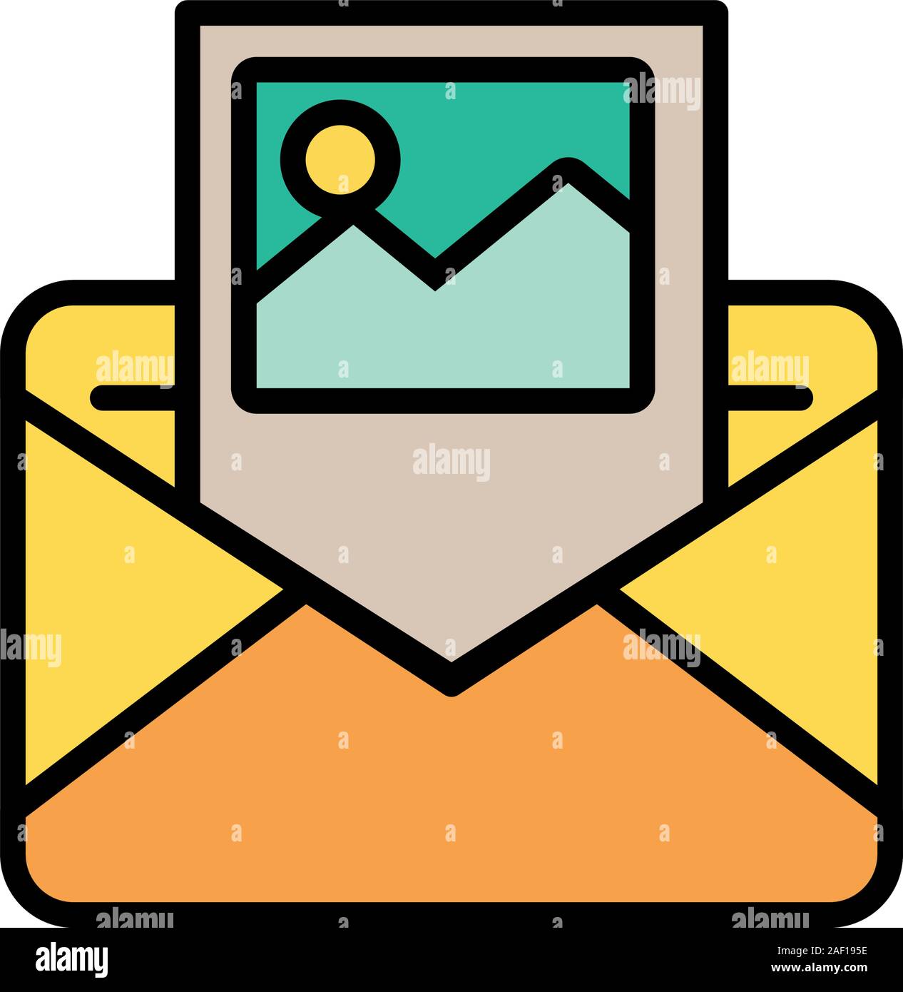 envelope mail with image file postal service Stock Vector Image & Art ...