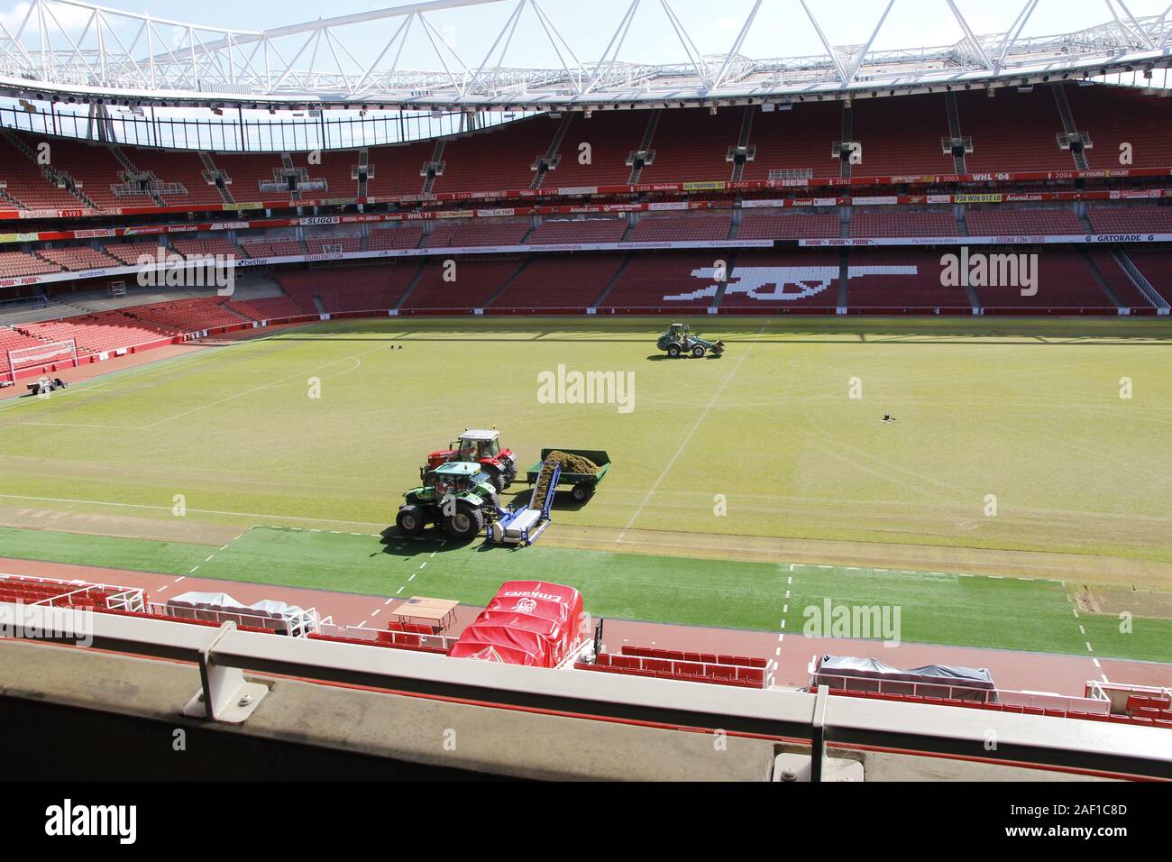 Football stadium in maintenance Stock Photo Alamy