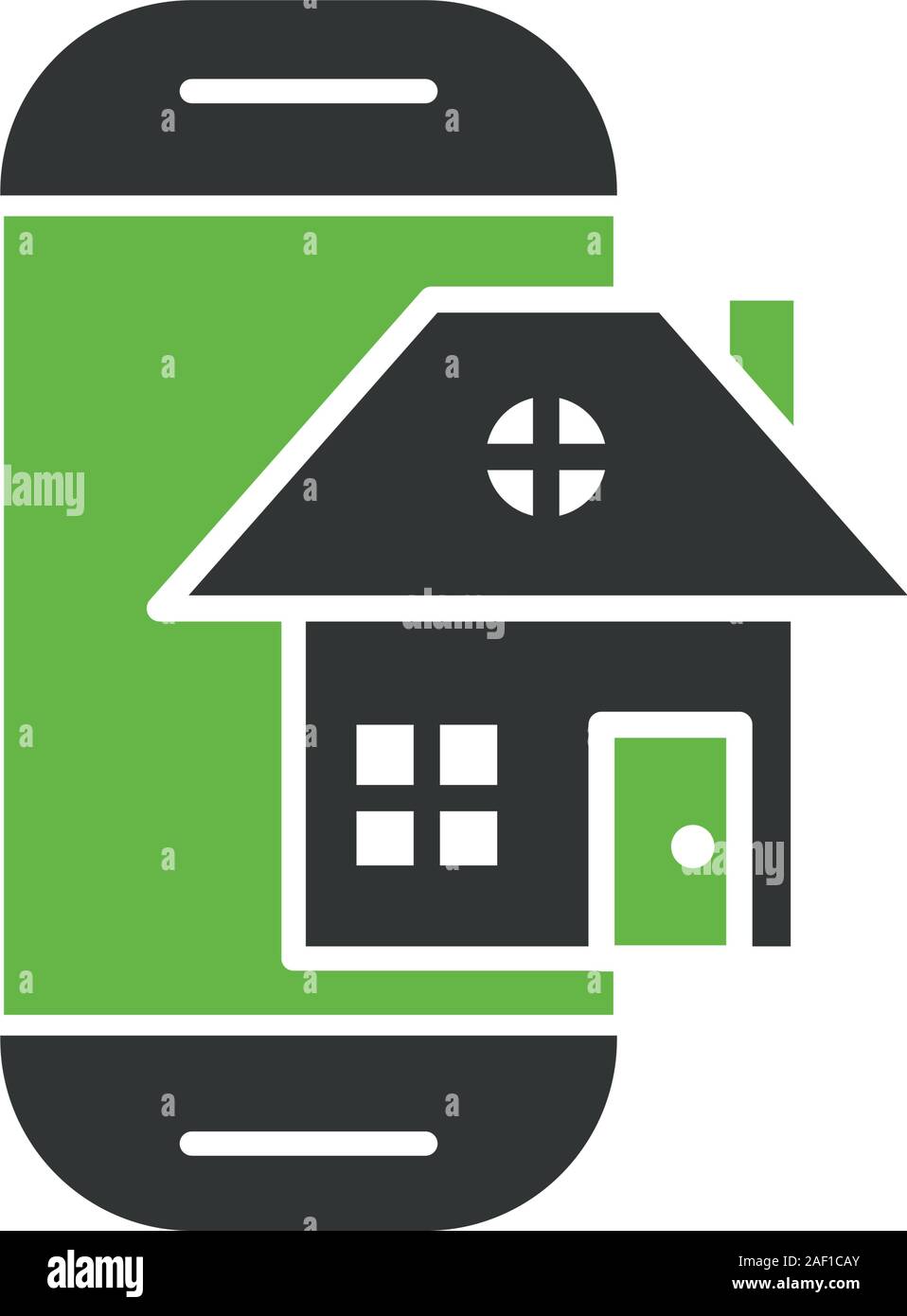 building front facade with smartphone Stock Vector Image & Art - Alamy