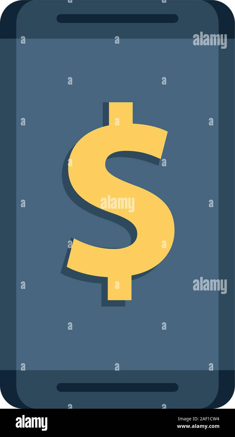 smartphone with dollar money symbol Stock Vector Image & Art - Alamy