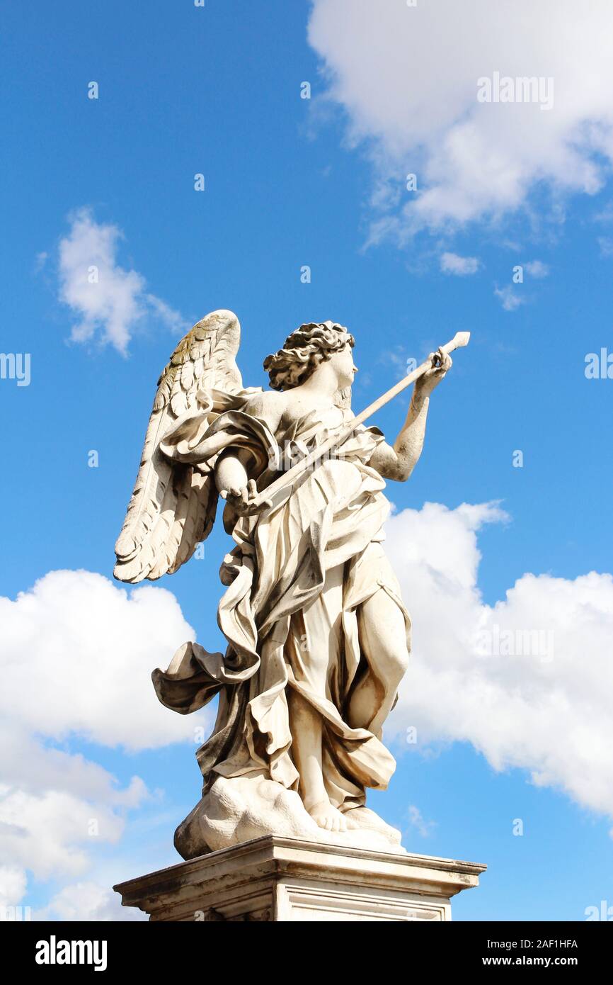 Angel Carrying the Lance by Domenico Guidi at Castel Sant'Angelo, Rome ...
