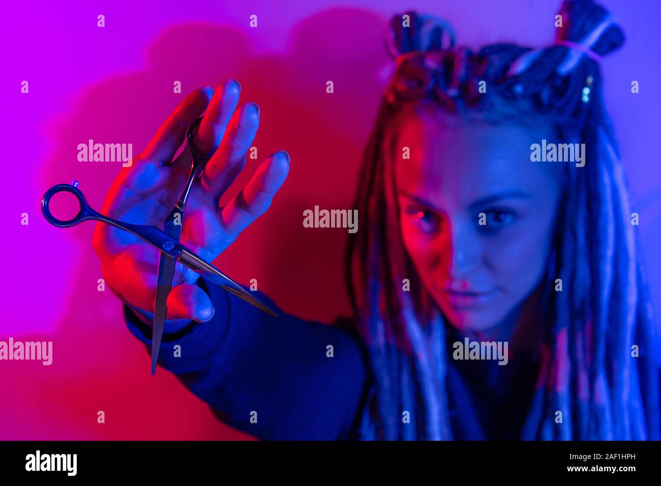 Close up face girl dreadlocks hi-res stock photography and images - Alamy