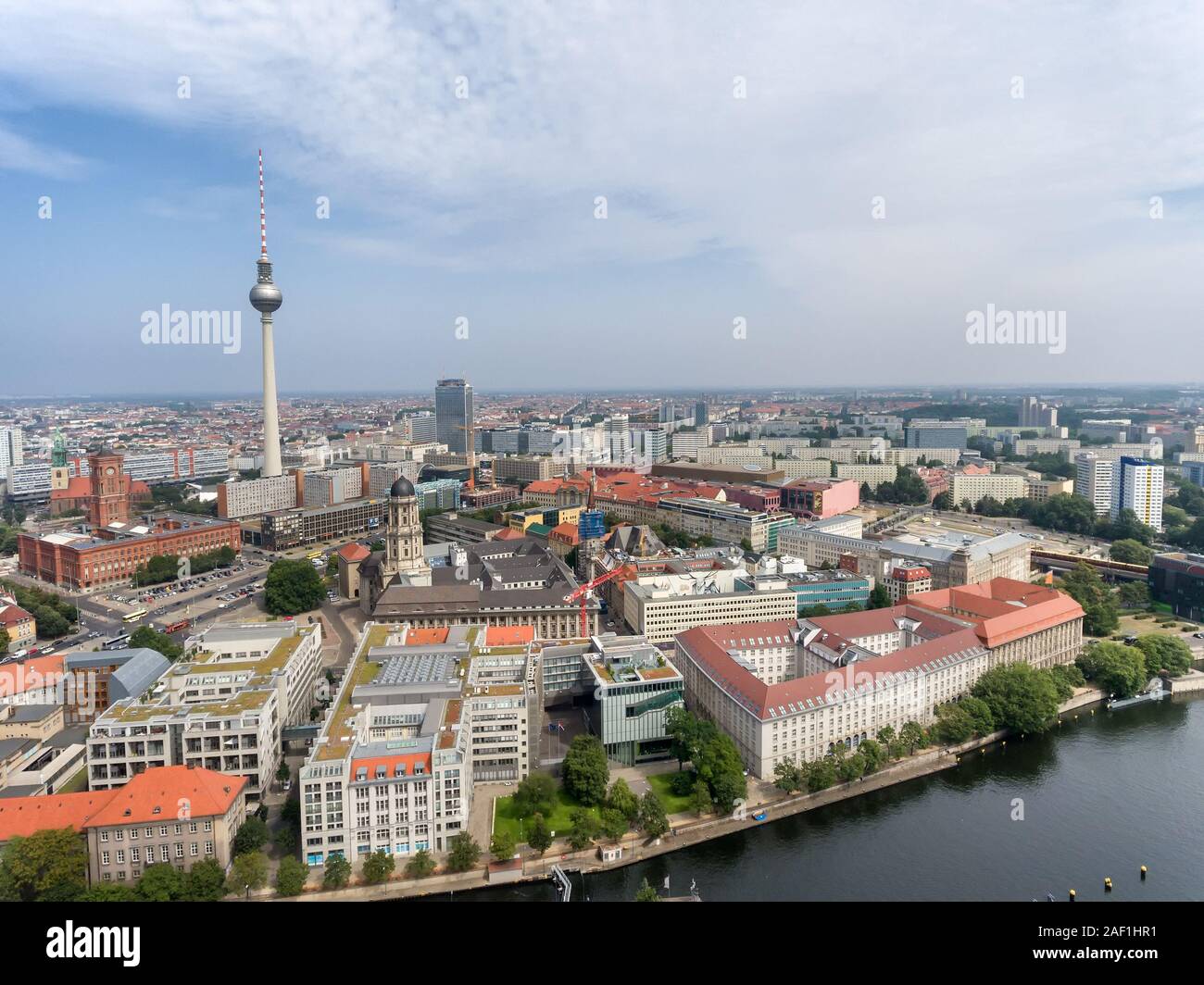 Berlin, Germany. Aerial city view with main landmarks Stock Photo - Alamy