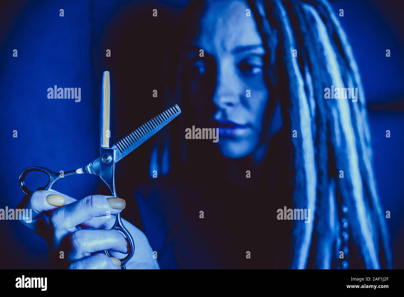 Close up face girl dreadlocks hi-res stock photography and images - Alamy