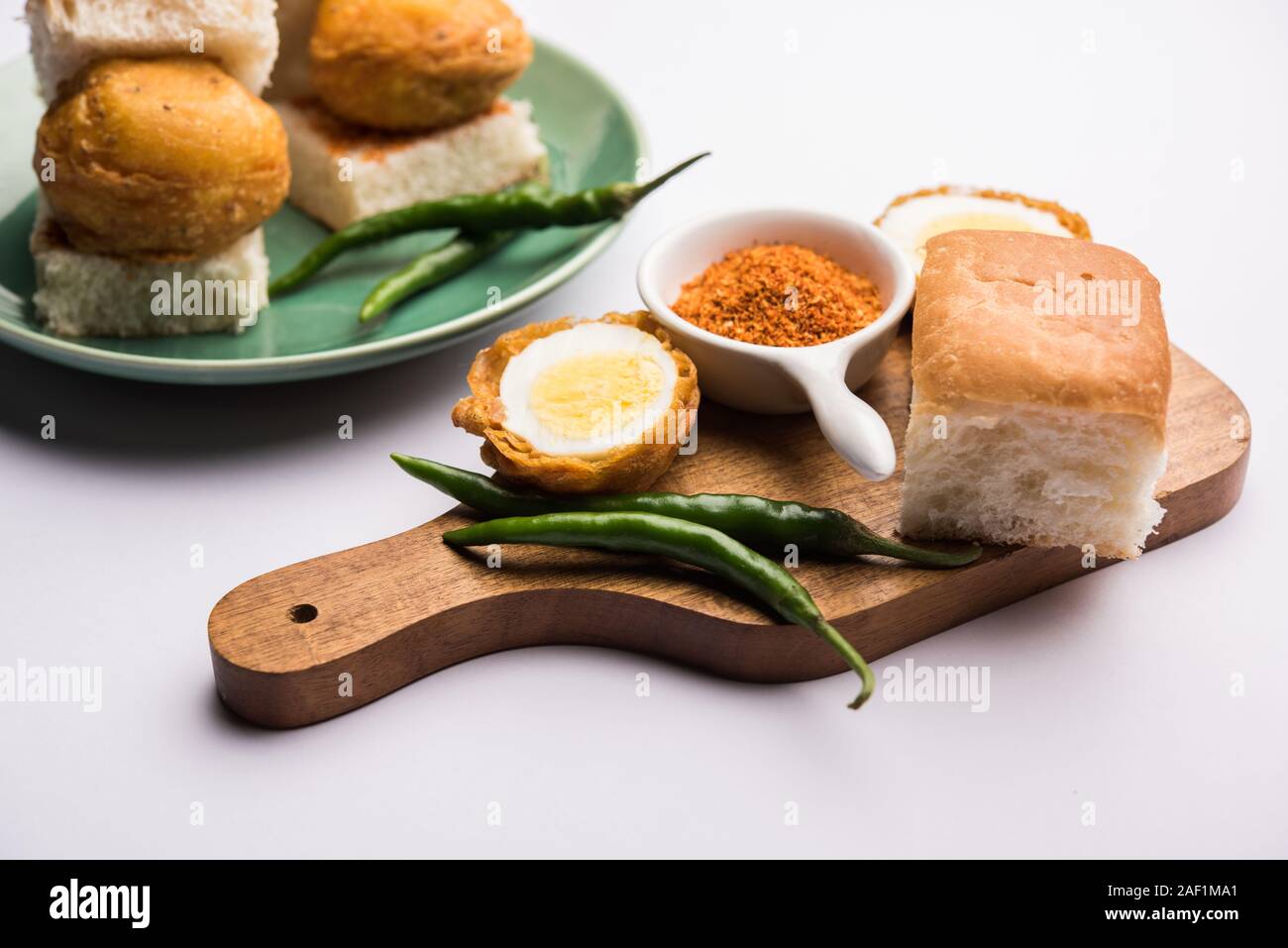 egg vada pav or anda wada paav pao is a non vegetarian fast food dish from maharashtra india stock photo alamy alamy