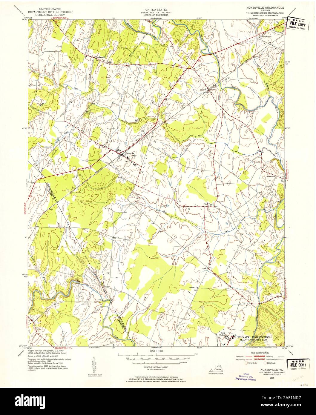 VA Nokesville 186098 1953 24000 Stock Photo Alamy