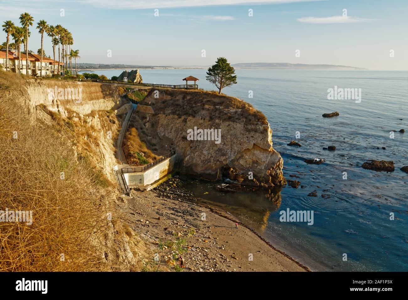 Pismo Beach Cliffs and Shore Cliffs Hotel at sunset, California Coastline  Stock Photo - Alamy