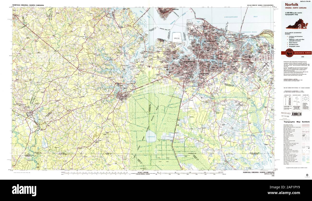 Norfolk Va Map High Resolution Stock Photography And Images Alamy