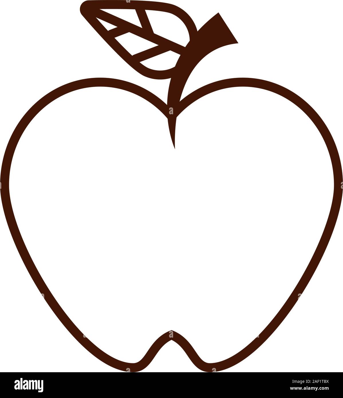 apple fresh fruit nature icon Stock Vector Image & Art - Alamy
