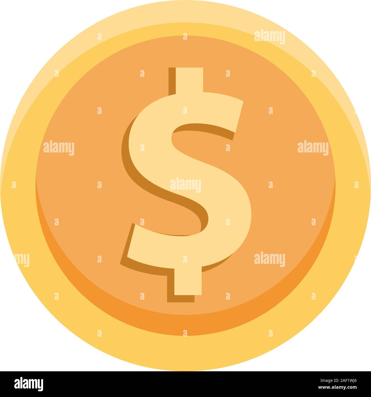 coin money dollar isolated icon Stock Vector Image & Art - Alamy