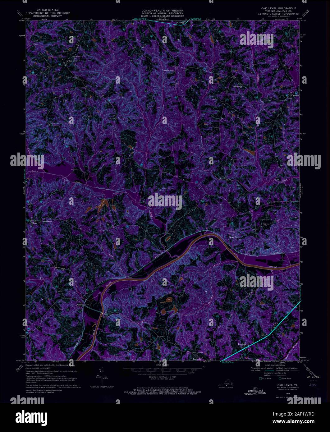 VA Oak Level 186167 1968 24000 Inverted Stock Photo Alamy