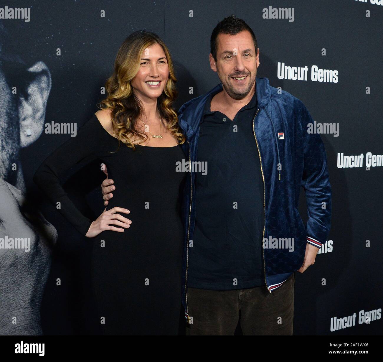 Hollywood California Usa 12th Dec 2019 Cast Member Adam Sandler And His Wife Jackie Sandler Attend The Premiere Of The Motion Picture Crime Thriller Uncut Gems At The Arclight Cinema Dome In