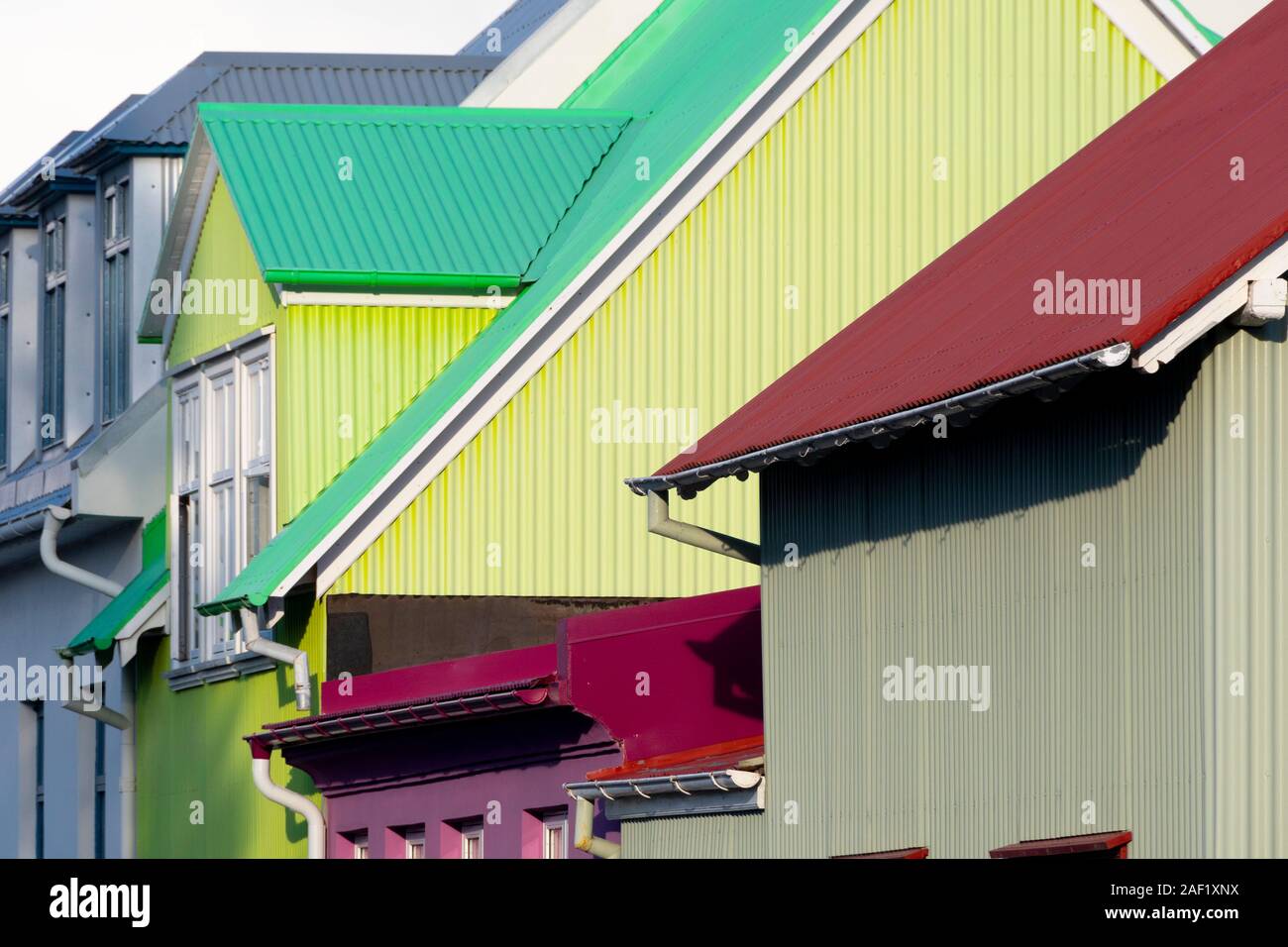 Colourful houses, Reykjavik, Iceland Stock Photo