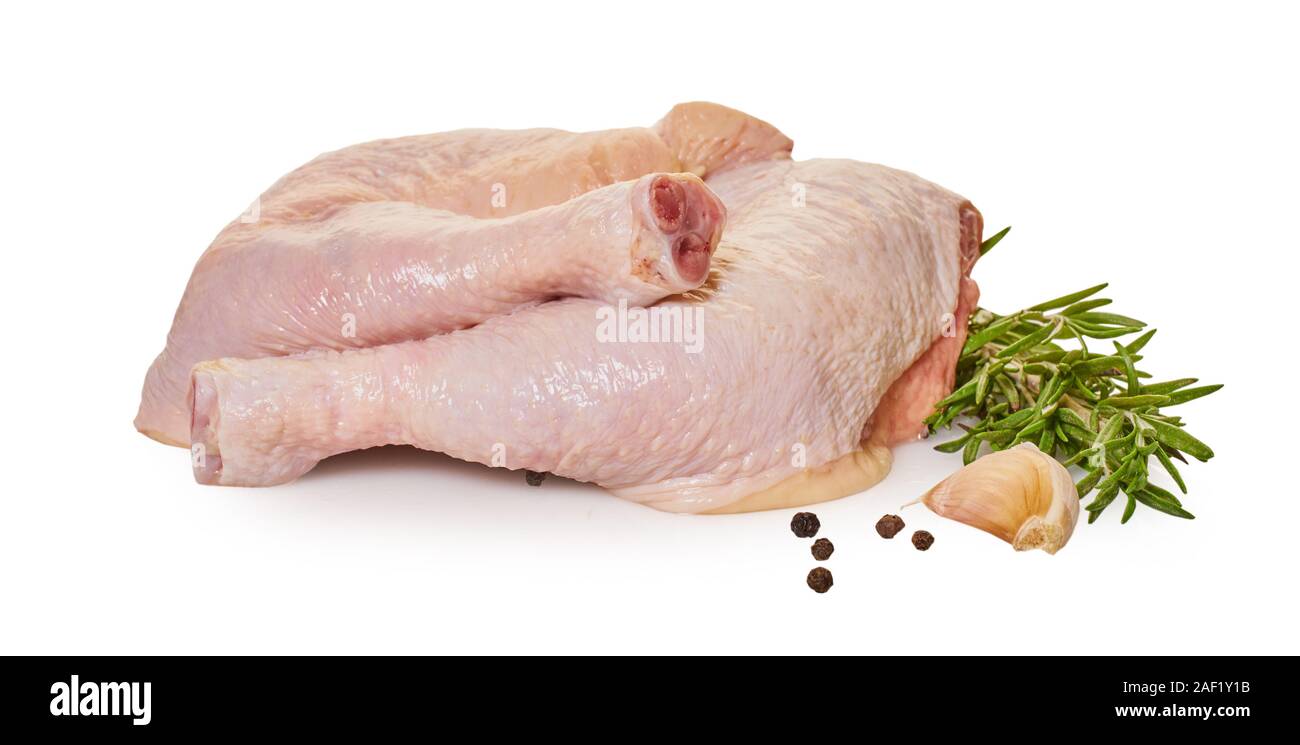 raw meat, chicken leg on a white isolated background Stock Photo Alamy