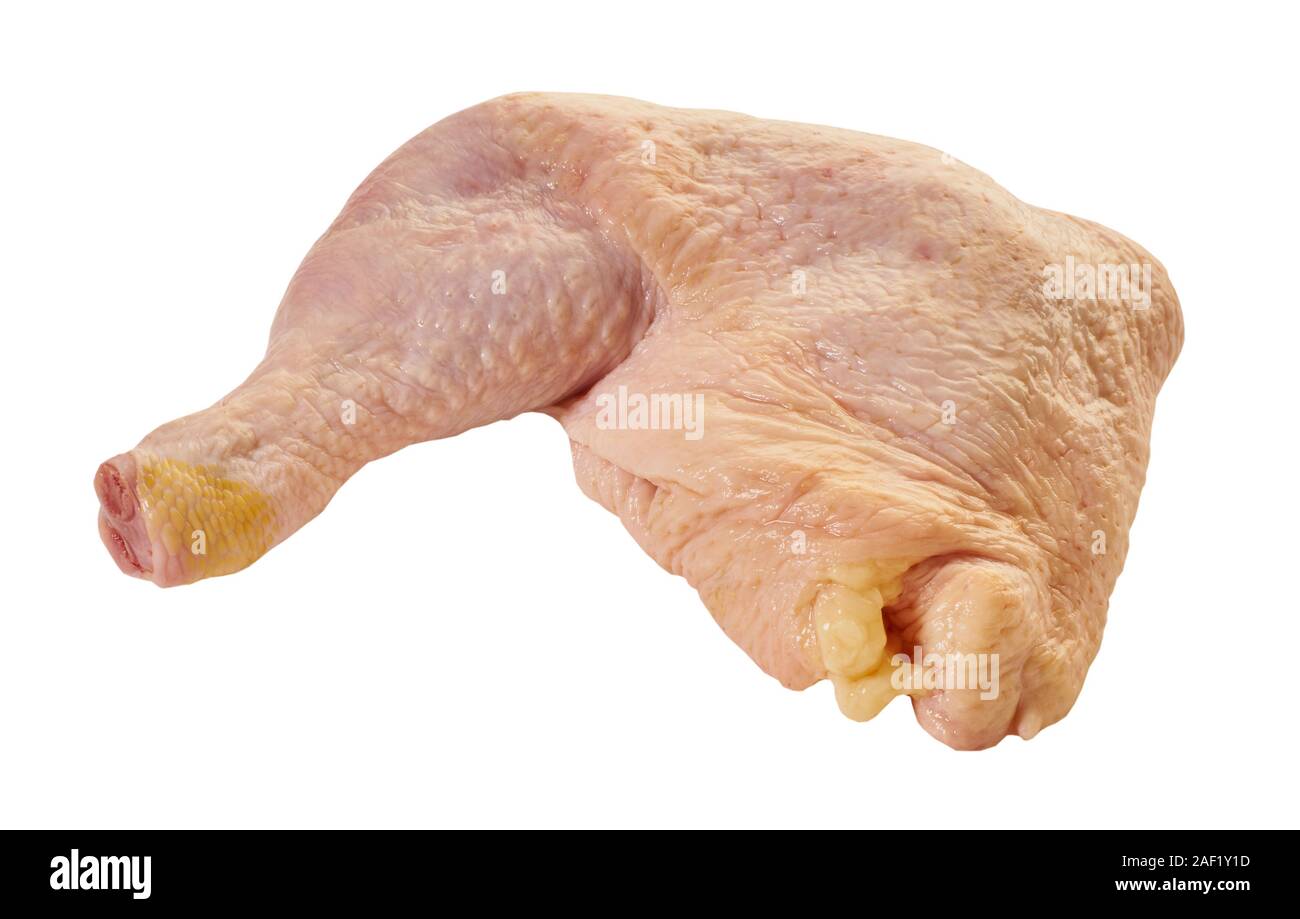 raw meat, chicken leg on a white isolated background Stock Photo Alamy